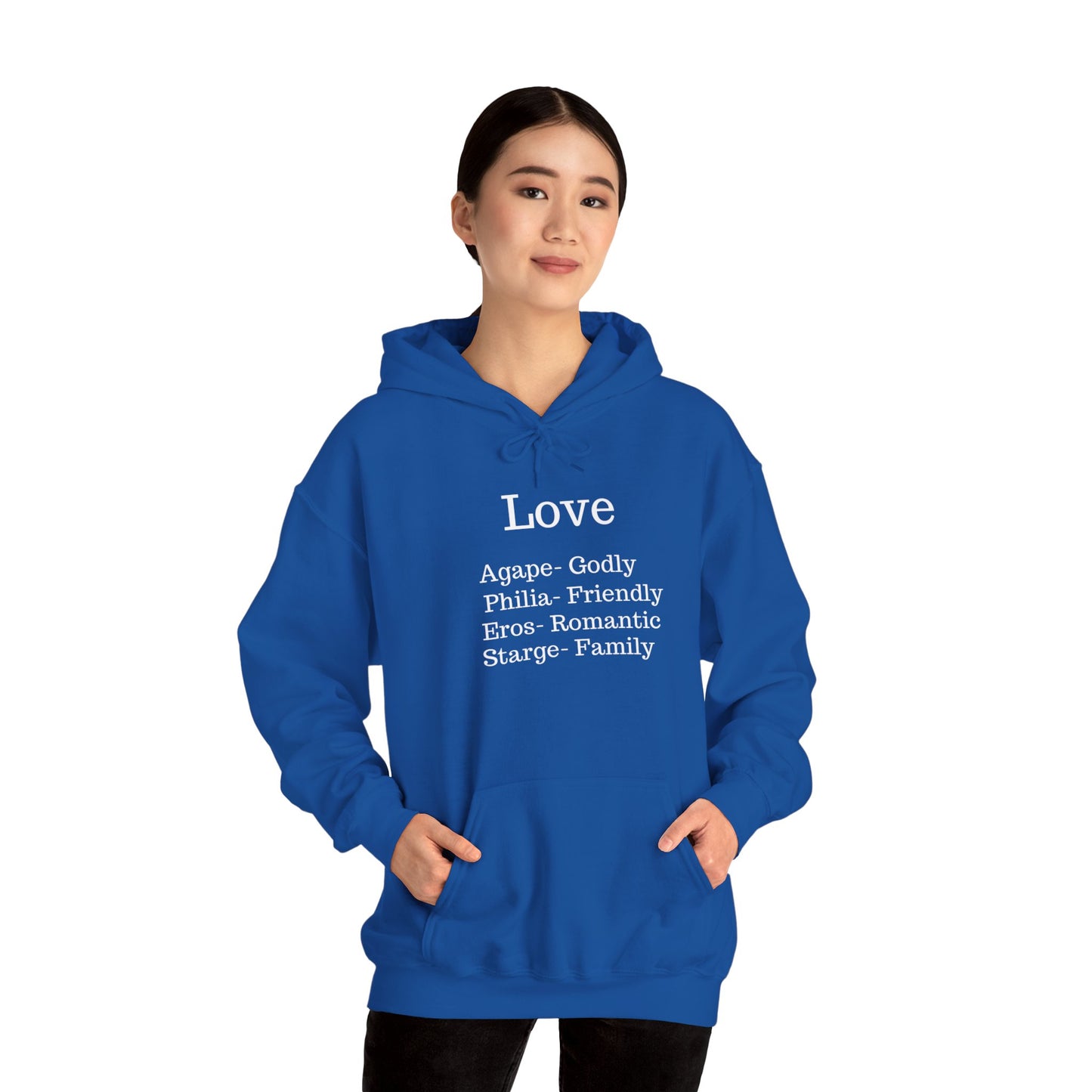The "Language of Love" Aesthetic Hoodie – Soft Pink Heart Graphic