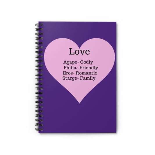 The "Language of the Heart" Notebook – Ruled Journal for Every Thought (Purple)