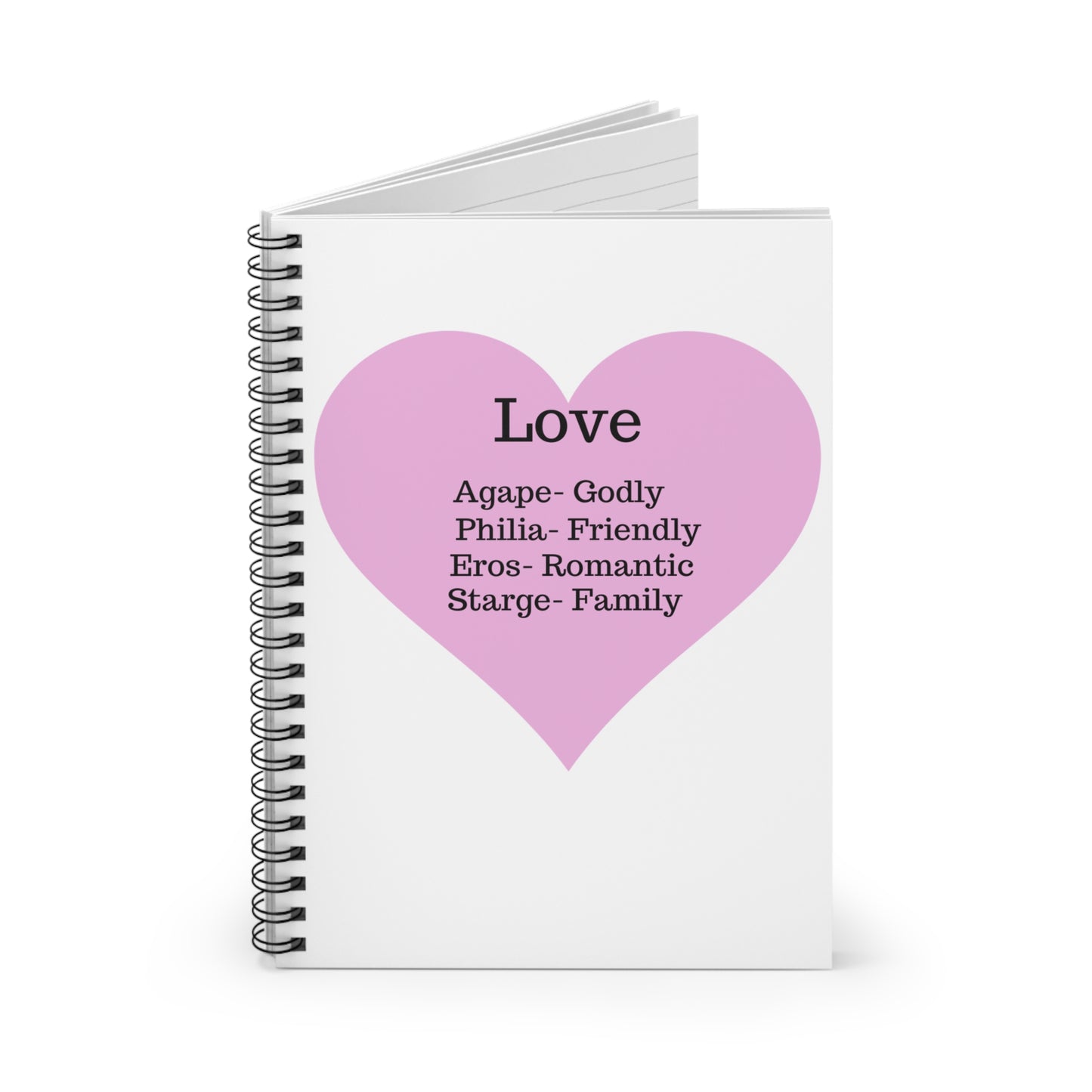 The "Language of the Heart" Notebook – Ruled Journal for Every Thought (White)