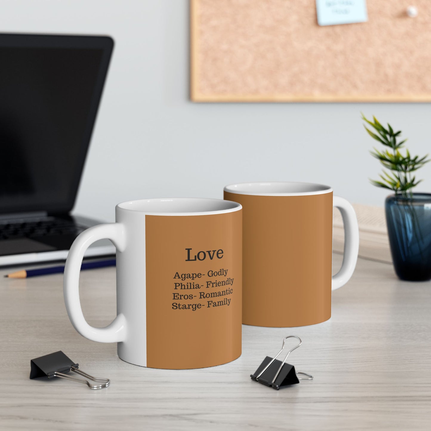 The "Ancient Wisdom" Love Definition Mug – A Sincere Start to Your Day (11oz, 15oz)(Light brown)