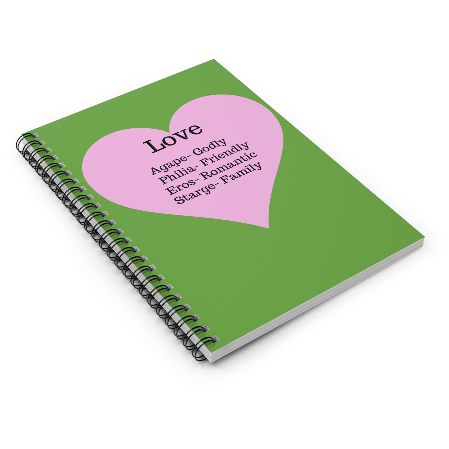 The "Language of the Heart" Notebook – Ruled Journal for Every Thought (Green)