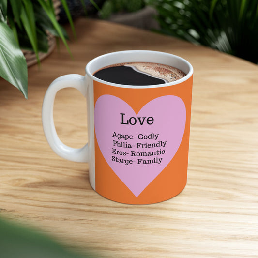 The "Language of Love" Ceramic Mug – A Sincere Start to Your Day (11oz, 15oz)(Crusta)