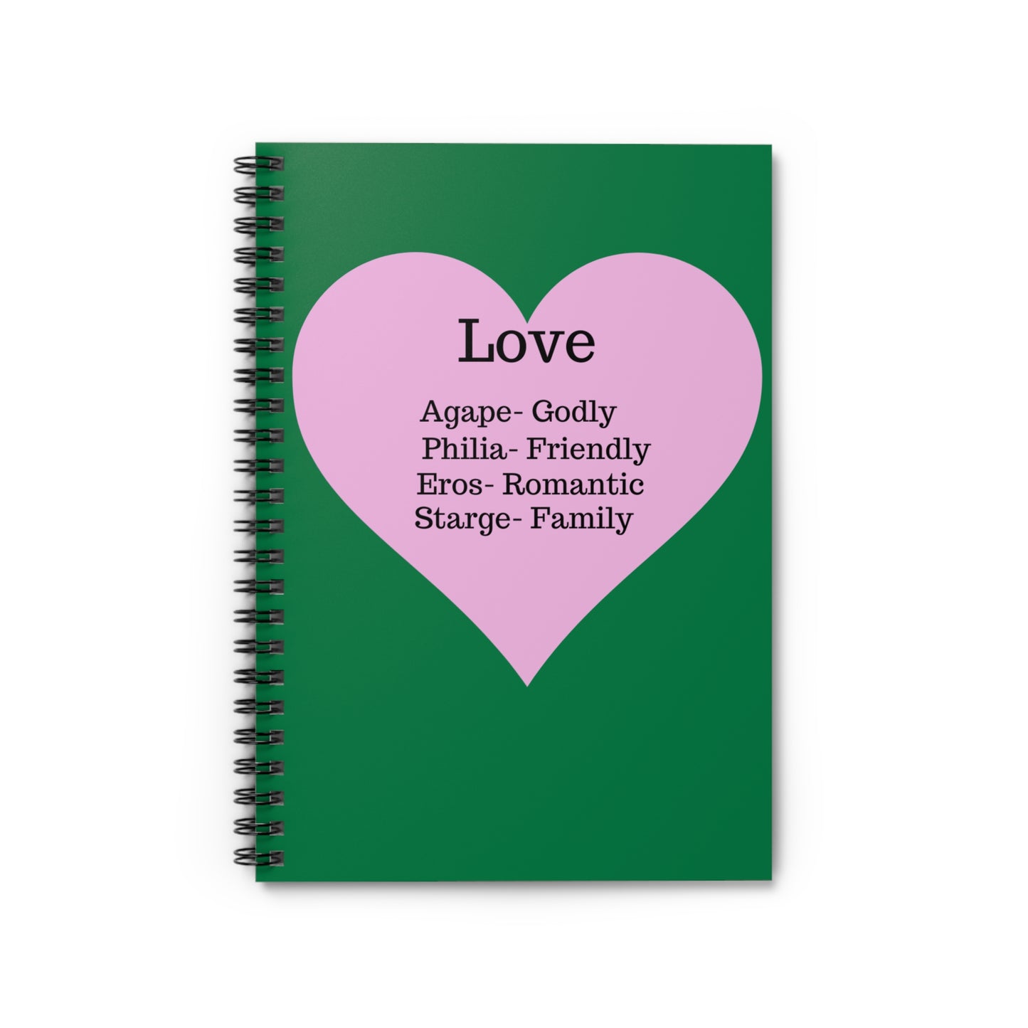 The "Language of the Heart" Notebook – Ruled Journal for Every Thought (Dark green)