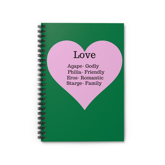 The "Language of the Heart" Notebook – Ruled Journal for Every Thought (Dark green)