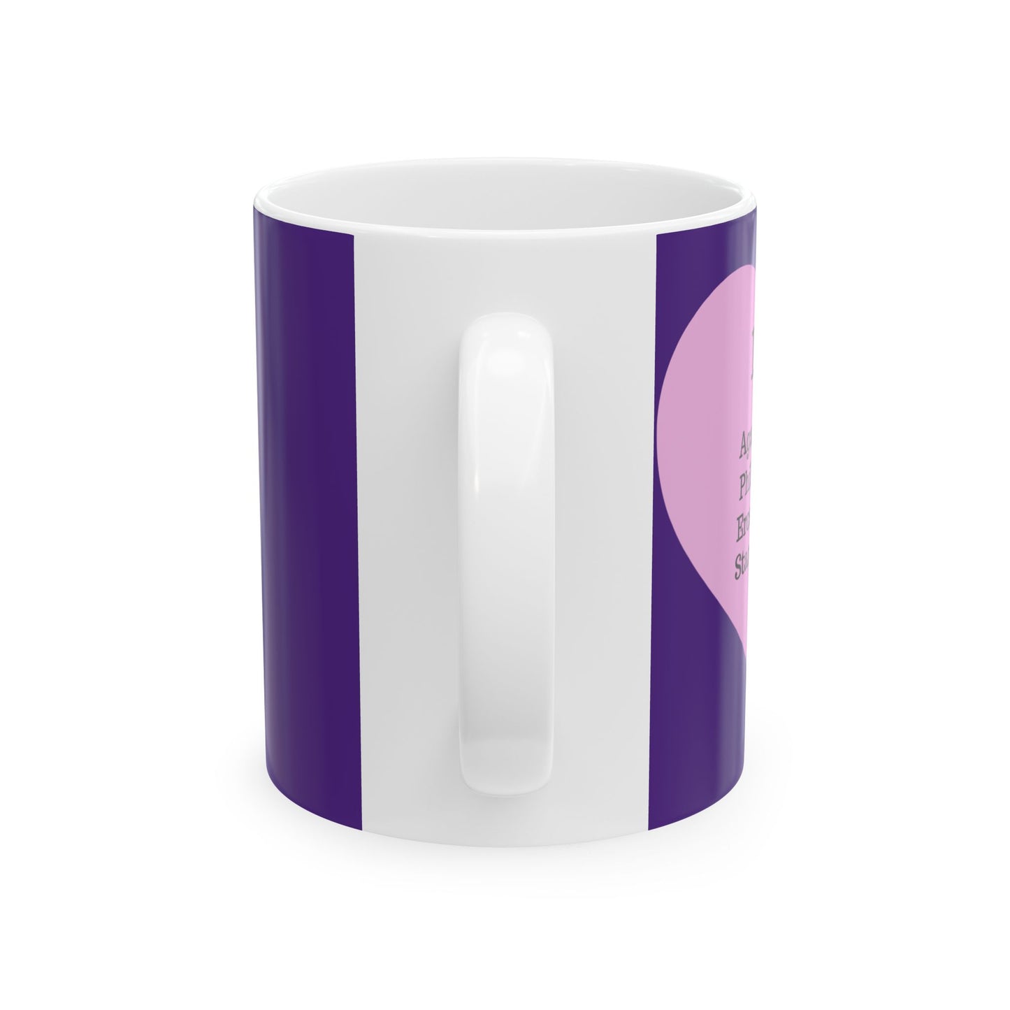 The "Language of Love" Ceramic Mug – A Sincere Start to Your Day (11oz, 15oz)(Purple)