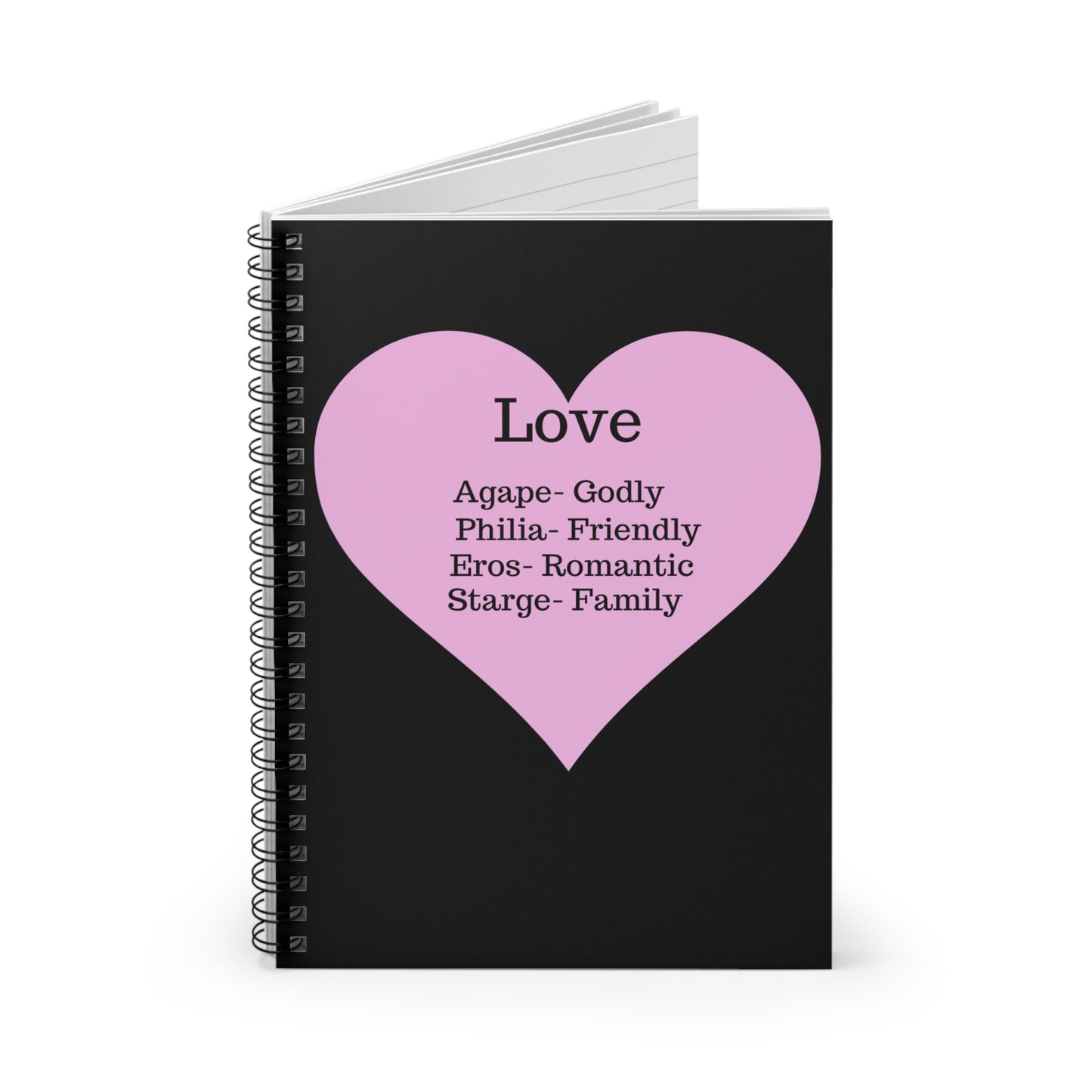 The "Language of the Heart" Notebook – Ruled Journal for Every Thought (Black)