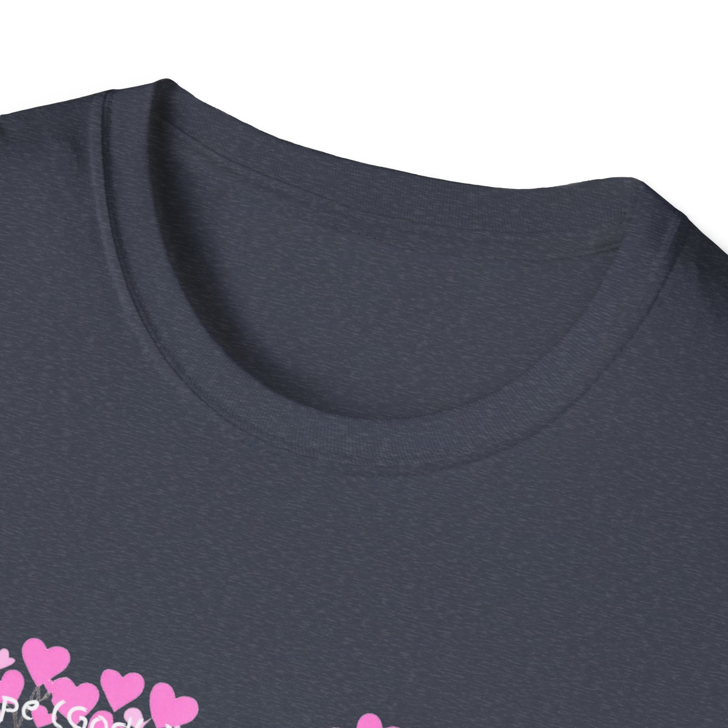 Aesthetic Greek Love Typography Shirt – Softstyle Pink Heart Graphic Tee