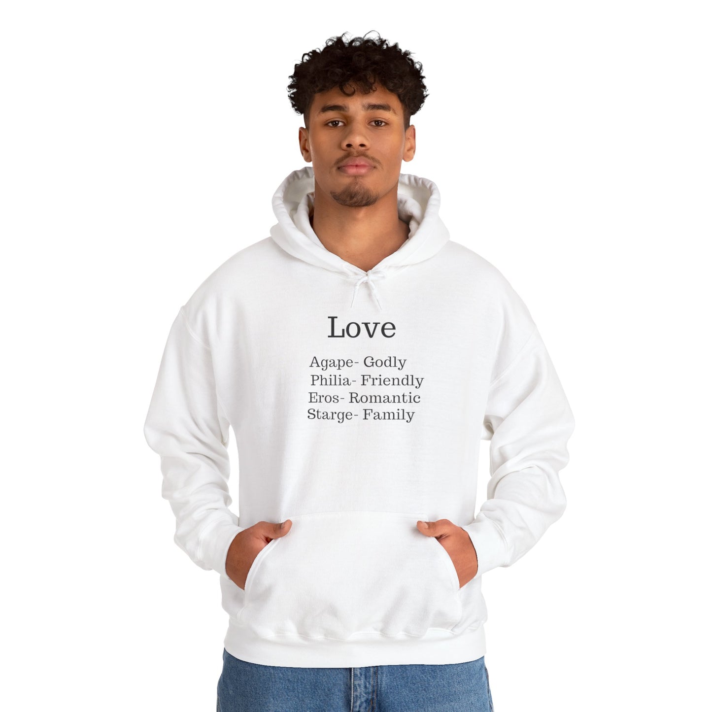 The "Language of Love" Aesthetic Hoodie – Soft Pink Heart Graphic