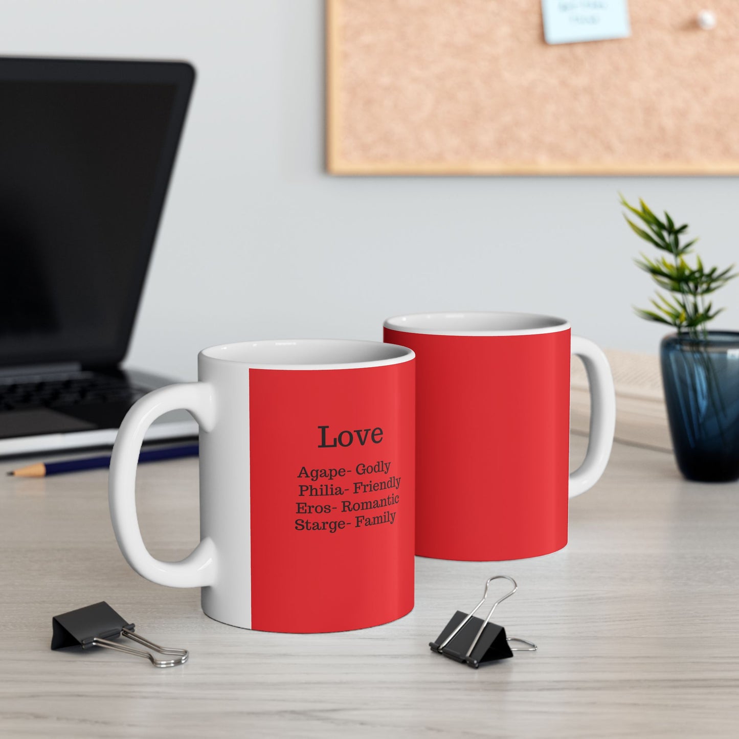 The "Ancient Wisdom" Love Definition Mug – A Sincere Start to Your Day (11oz, 15oz)(Red)