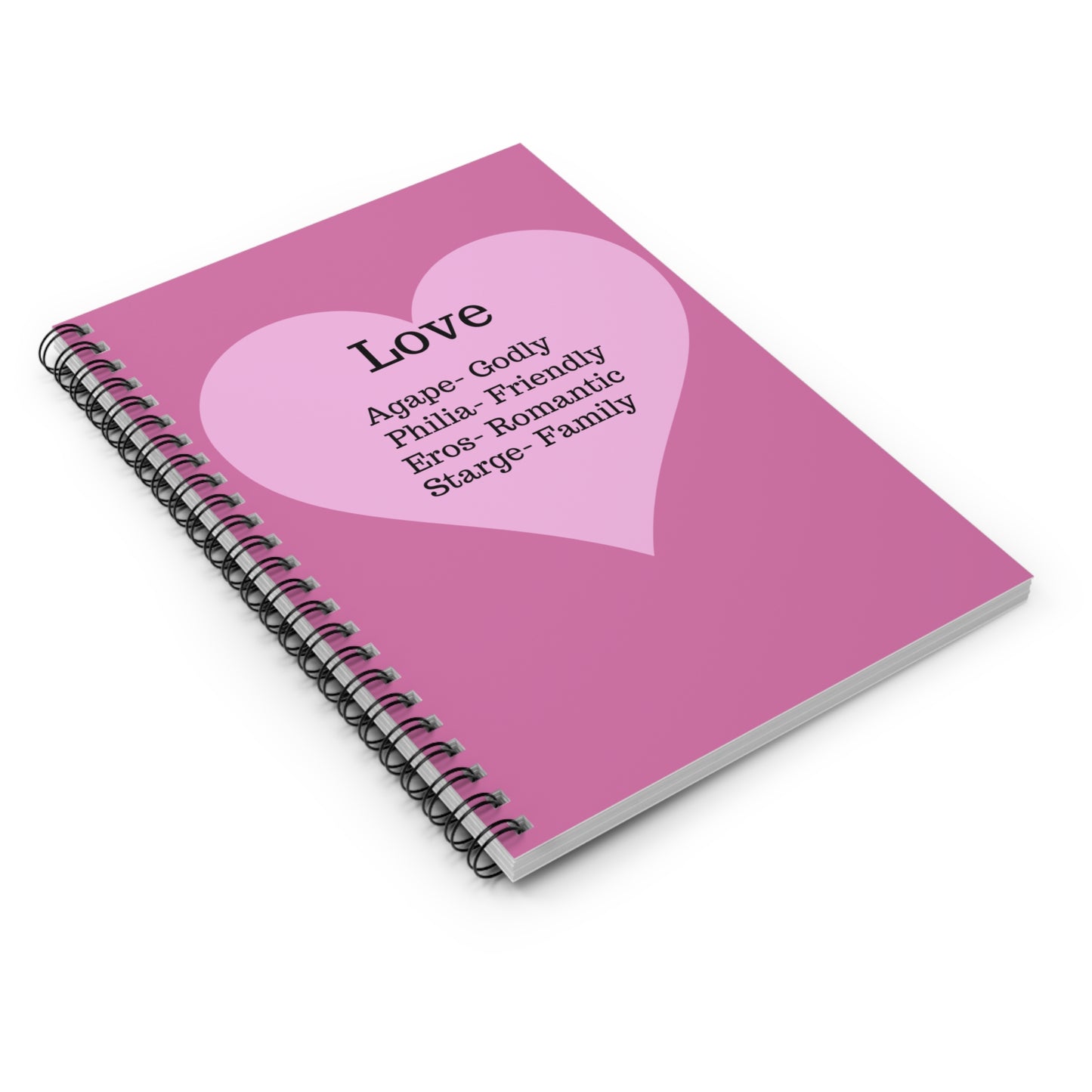 The "Language of the Heart" Notebook – Ruled Journal for Every Thought (Light pink)
