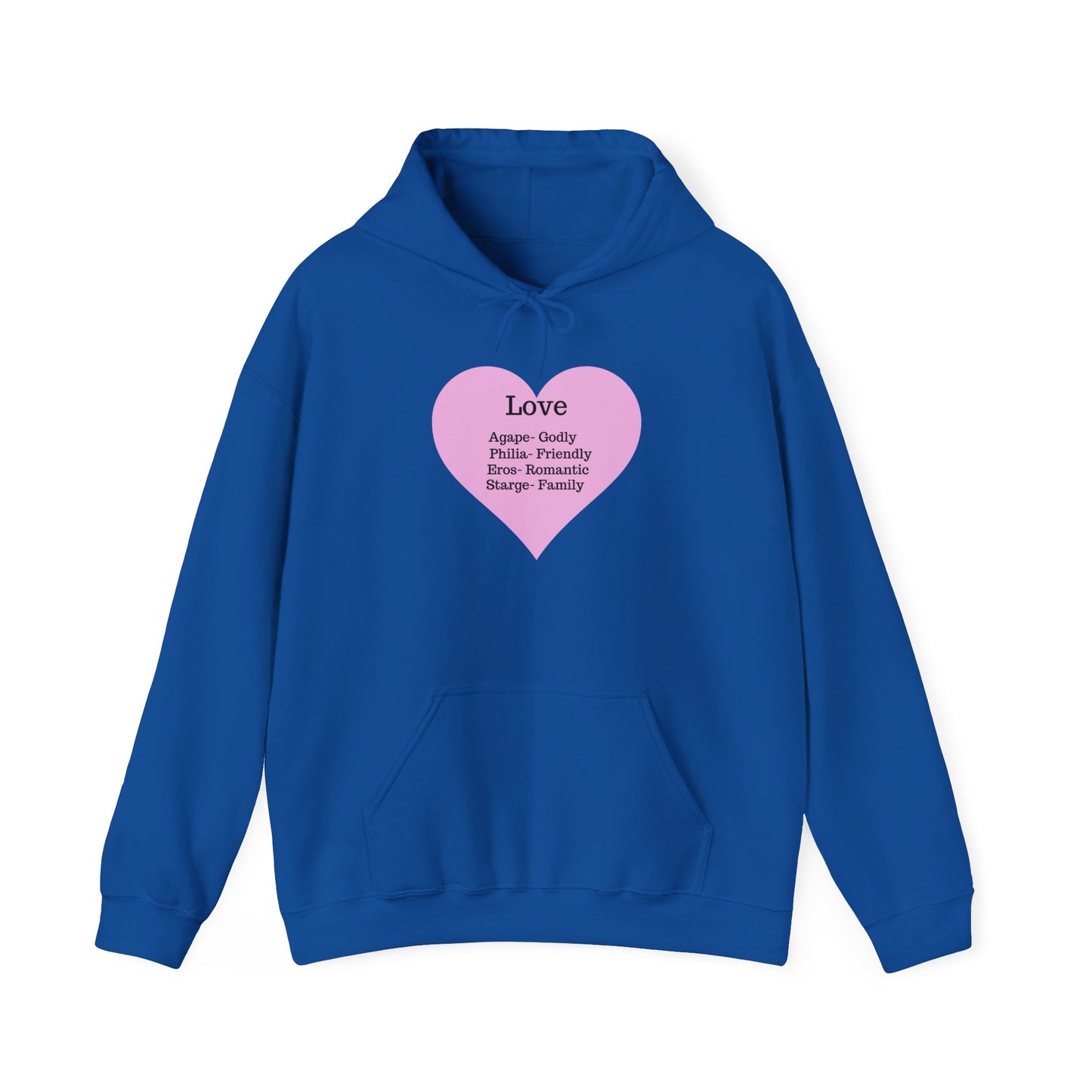 Minimalist "Love" Definition Hoodie – Pastel Pink Graphic Streetwear