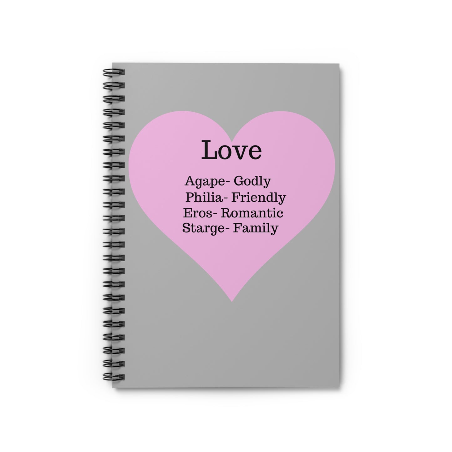 The "Language of the Heart" Notebook – Ruled Journal for Every Thought (Light grey)