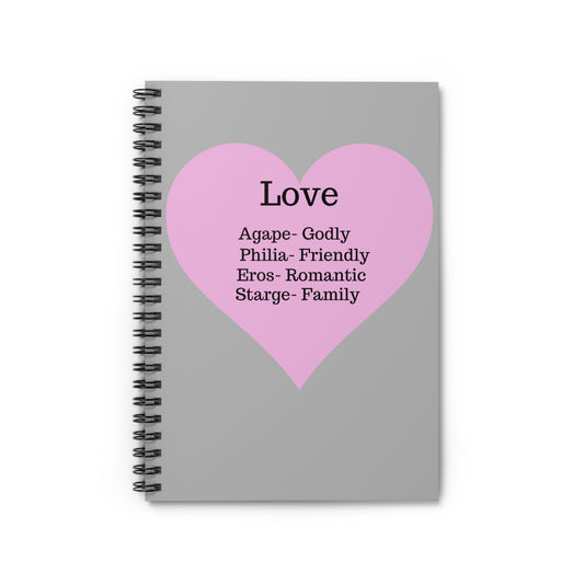 The "Language of the Heart" Notebook – Ruled Journal for Every Thought (Light grey)