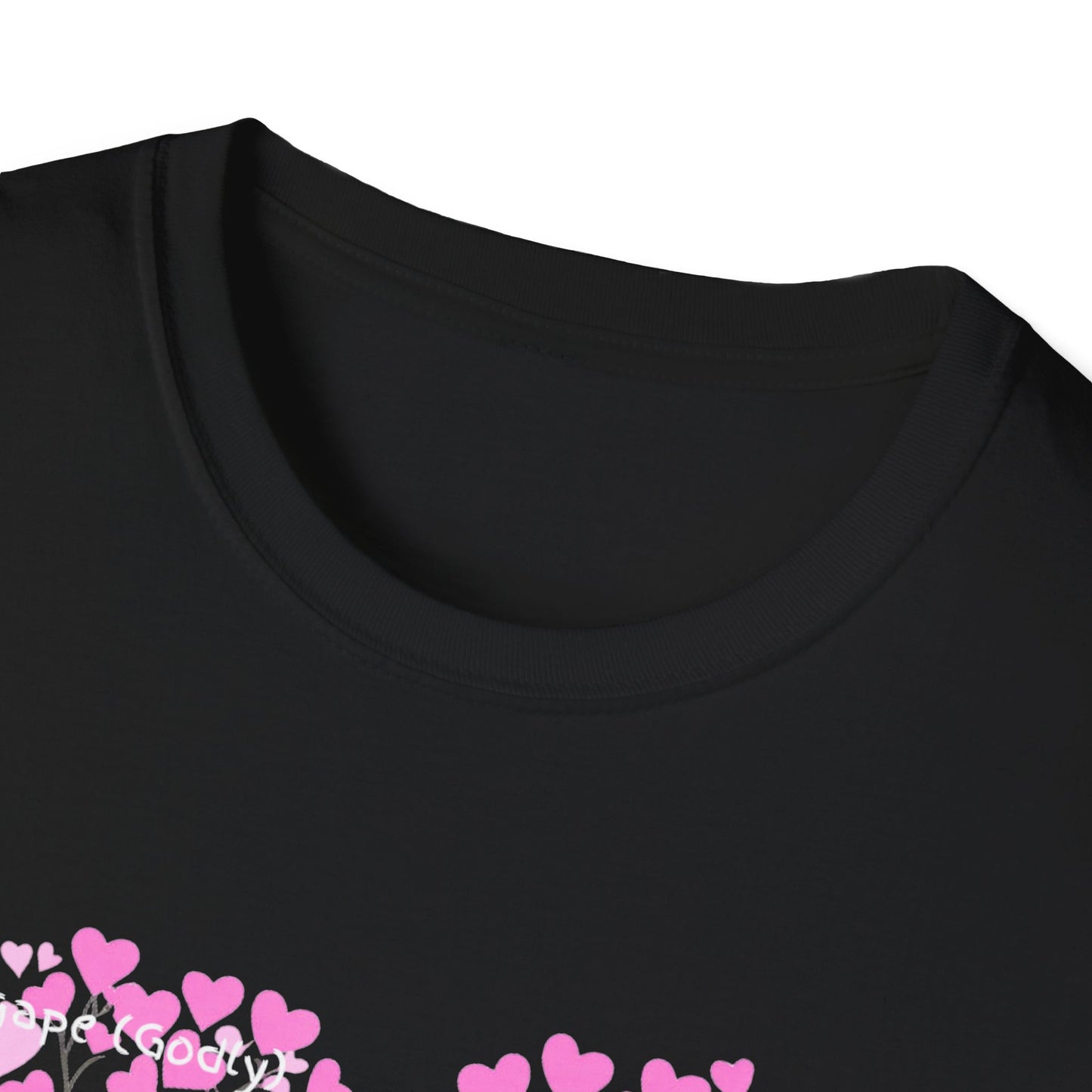 Aesthetic Greek Love Typography Shirt – Softstyle Pink Heart Graphic Tee