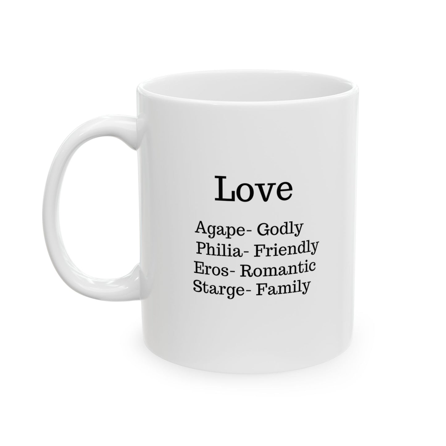 The "Ancient Wisdom" Love Definition Mug – A Sincere Start to Your Day (11oz, 15oz)(White)