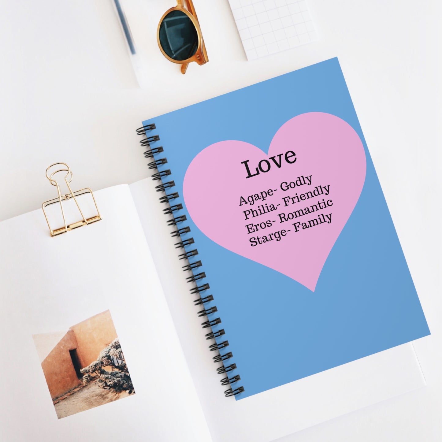 The "Language of the Heart" Notebook – Ruled Journal for Every Thought (Light blue)