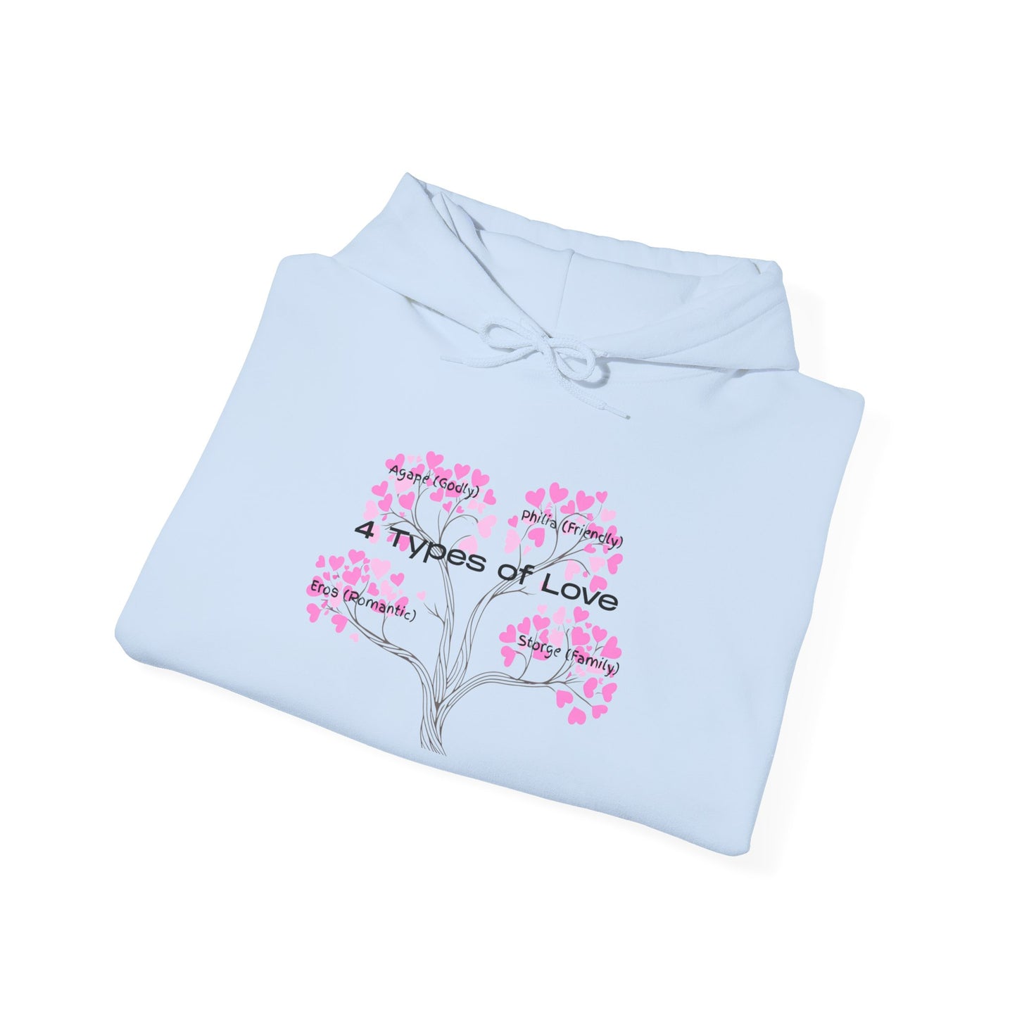 The "Language of Love" Aesthetic Hoodie – Soft Pink Heart Graphic