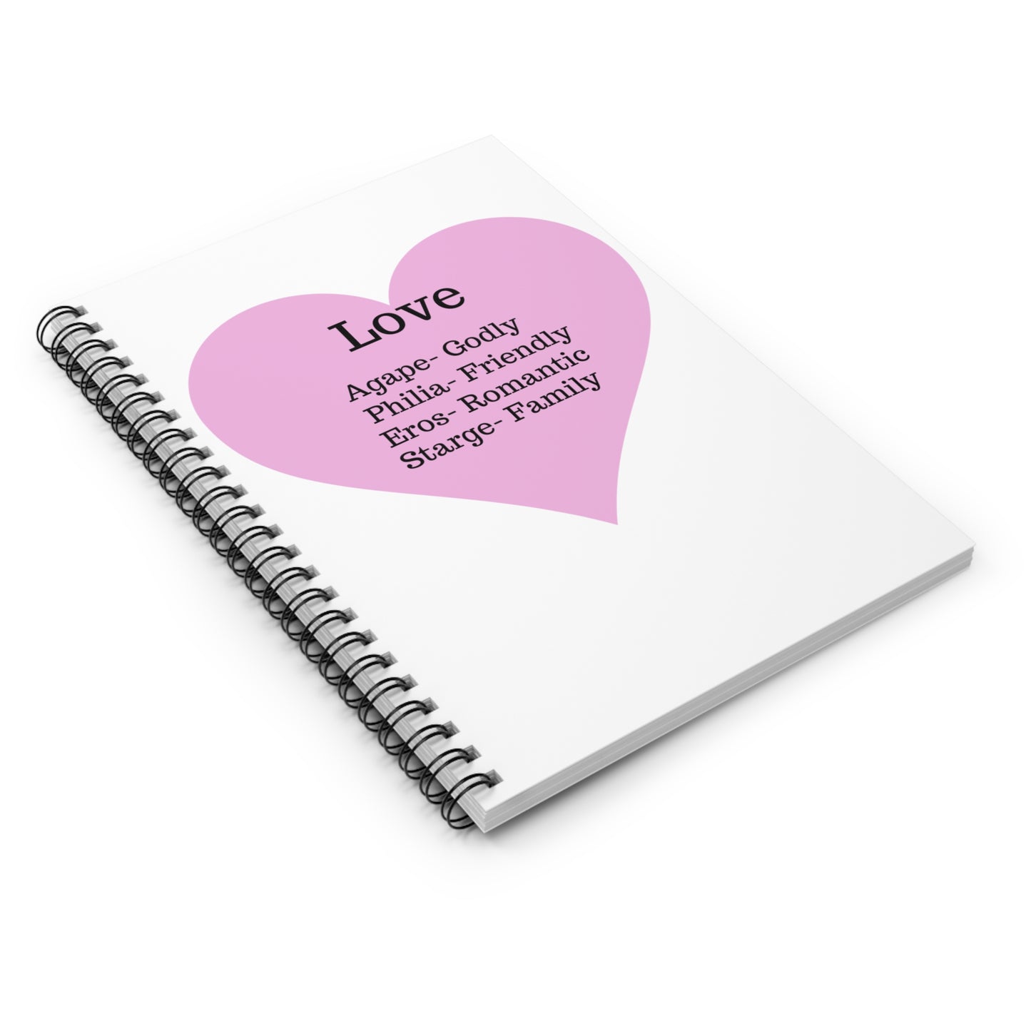 The "Language of the Heart" Notebook – Ruled Journal for Every Thought (White)