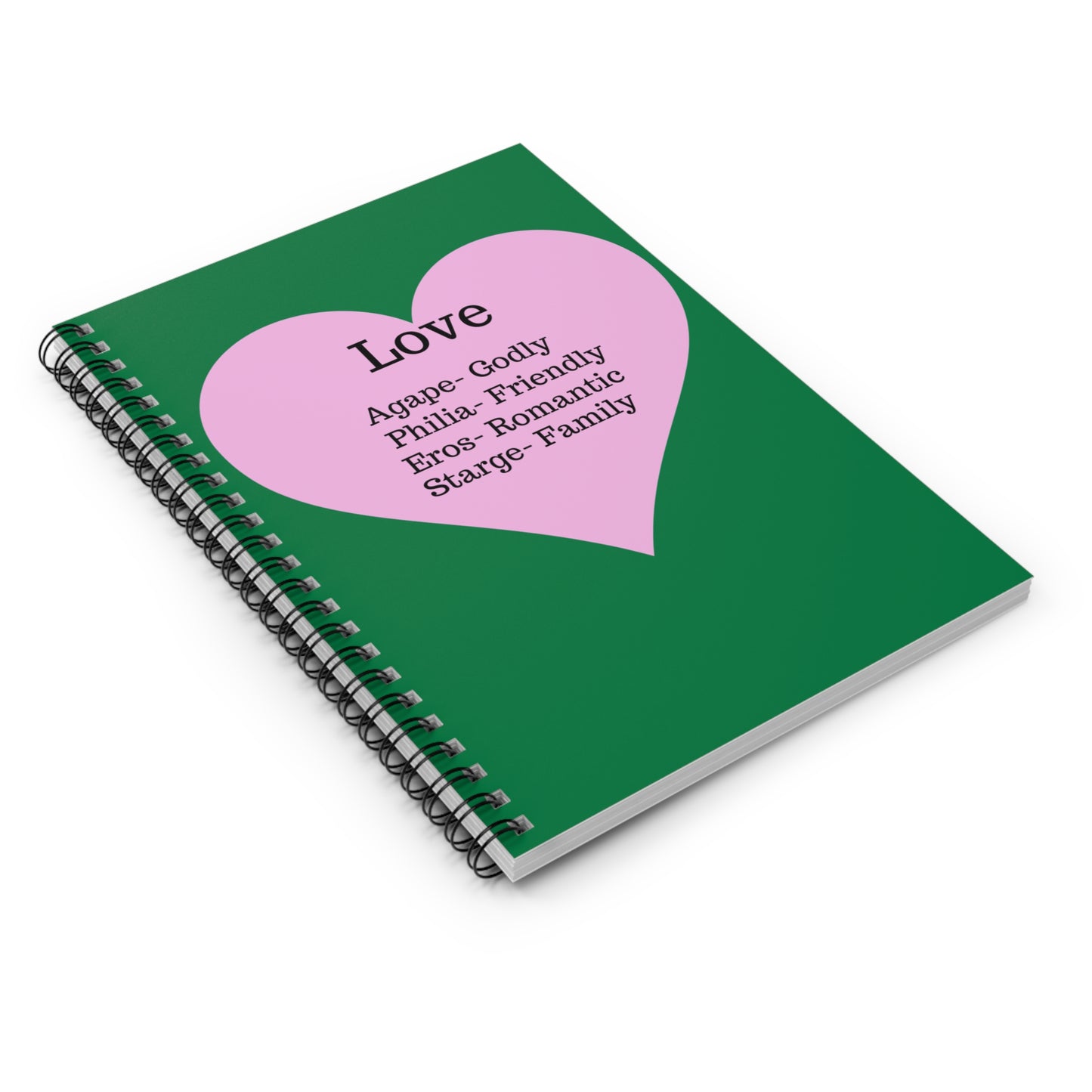 The "Language of the Heart" Notebook – Ruled Journal for Every Thought (Dark green)