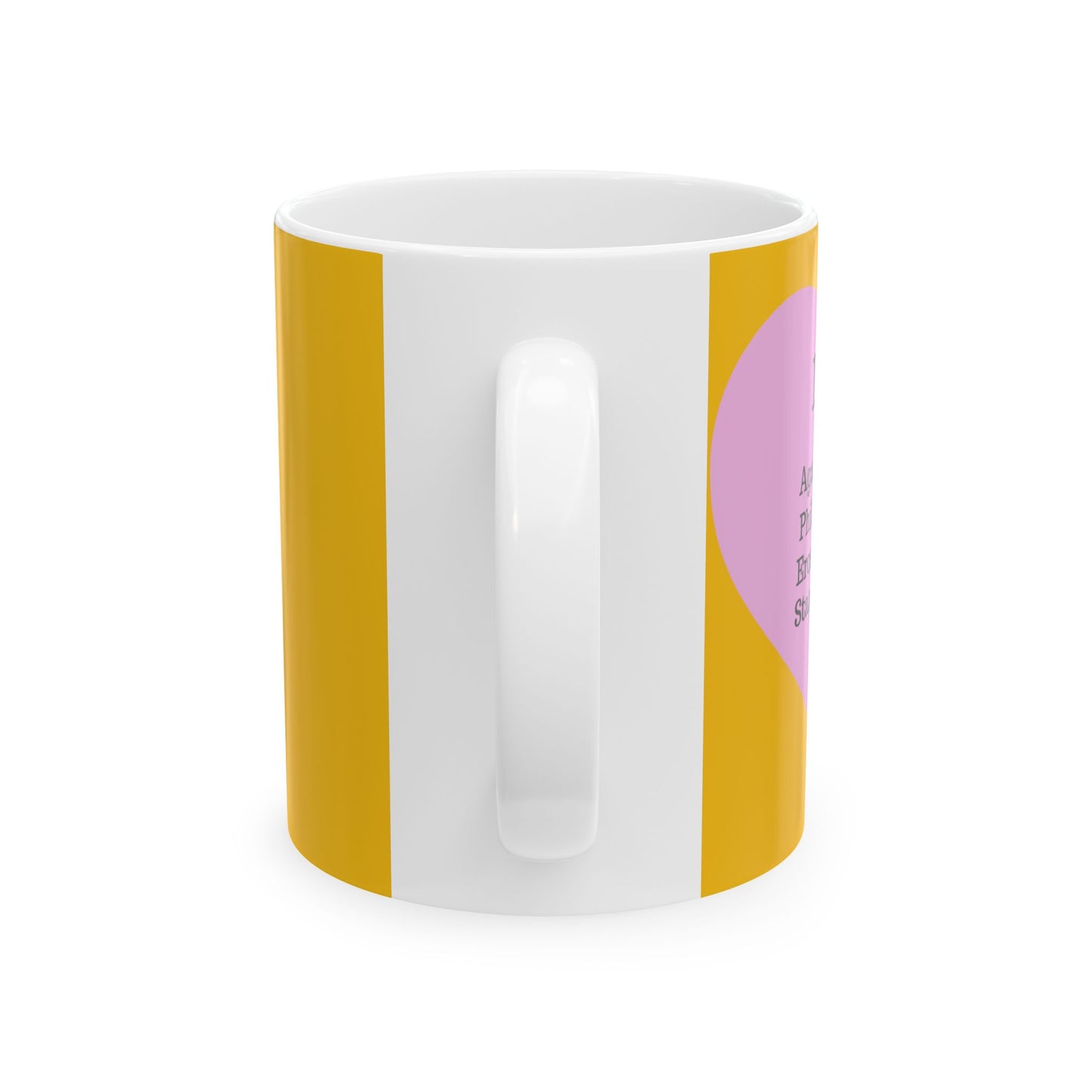 The "Language of Love" Ceramic Mug – A Sincere Start to Your Day (11oz, 15oz)(Yellow)