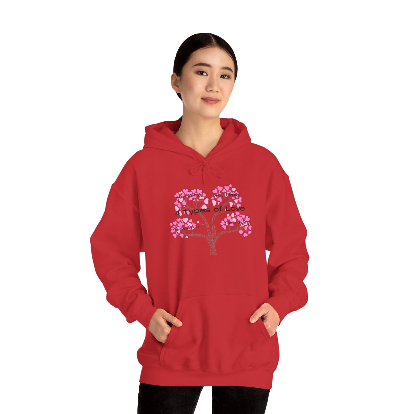 The "Language of Love" Aesthetic Hoodie – Soft Pink Heart Graphic