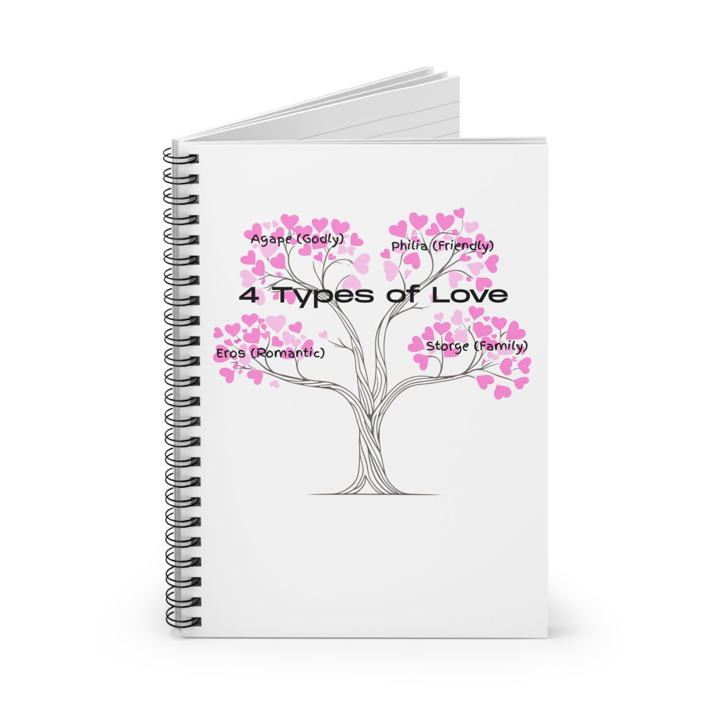 Aesthetic Greek Love Definition Notebook – Premium Spiral Journal