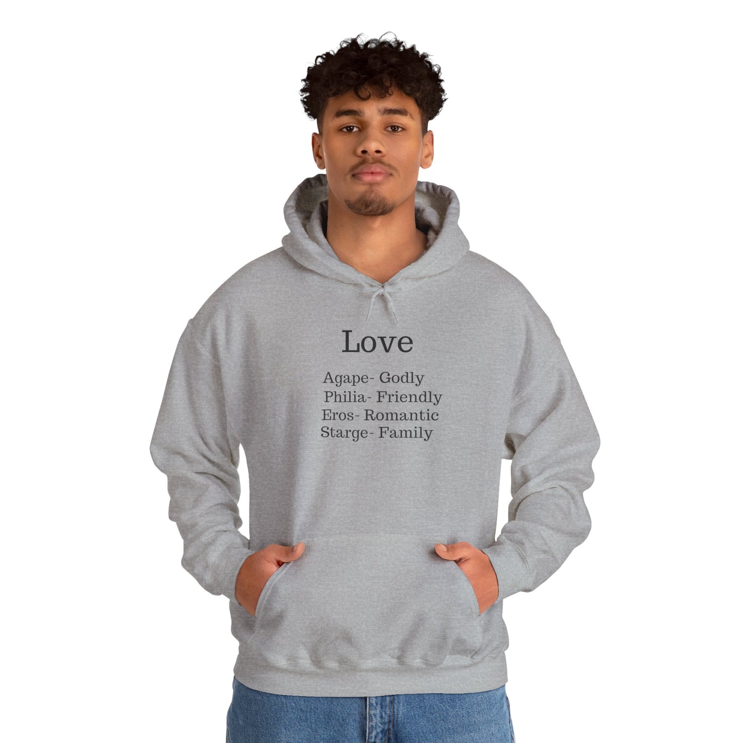 The "Language of Love" Aesthetic Hoodie – Soft Pink Heart Graphic