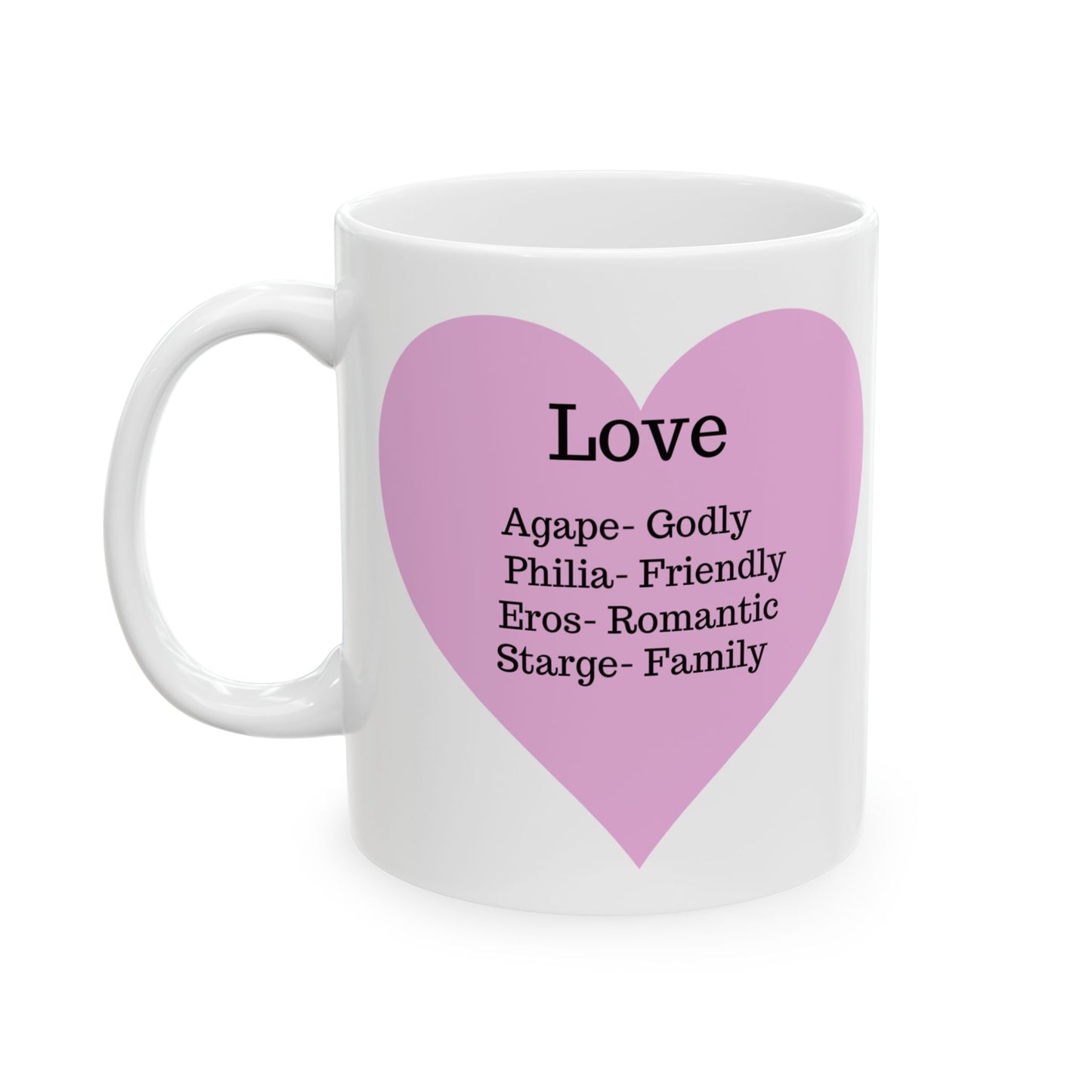 The "Language of Love" Ceramic Mug – A Sincere Start to Your Day (11oz, 15oz)(White)