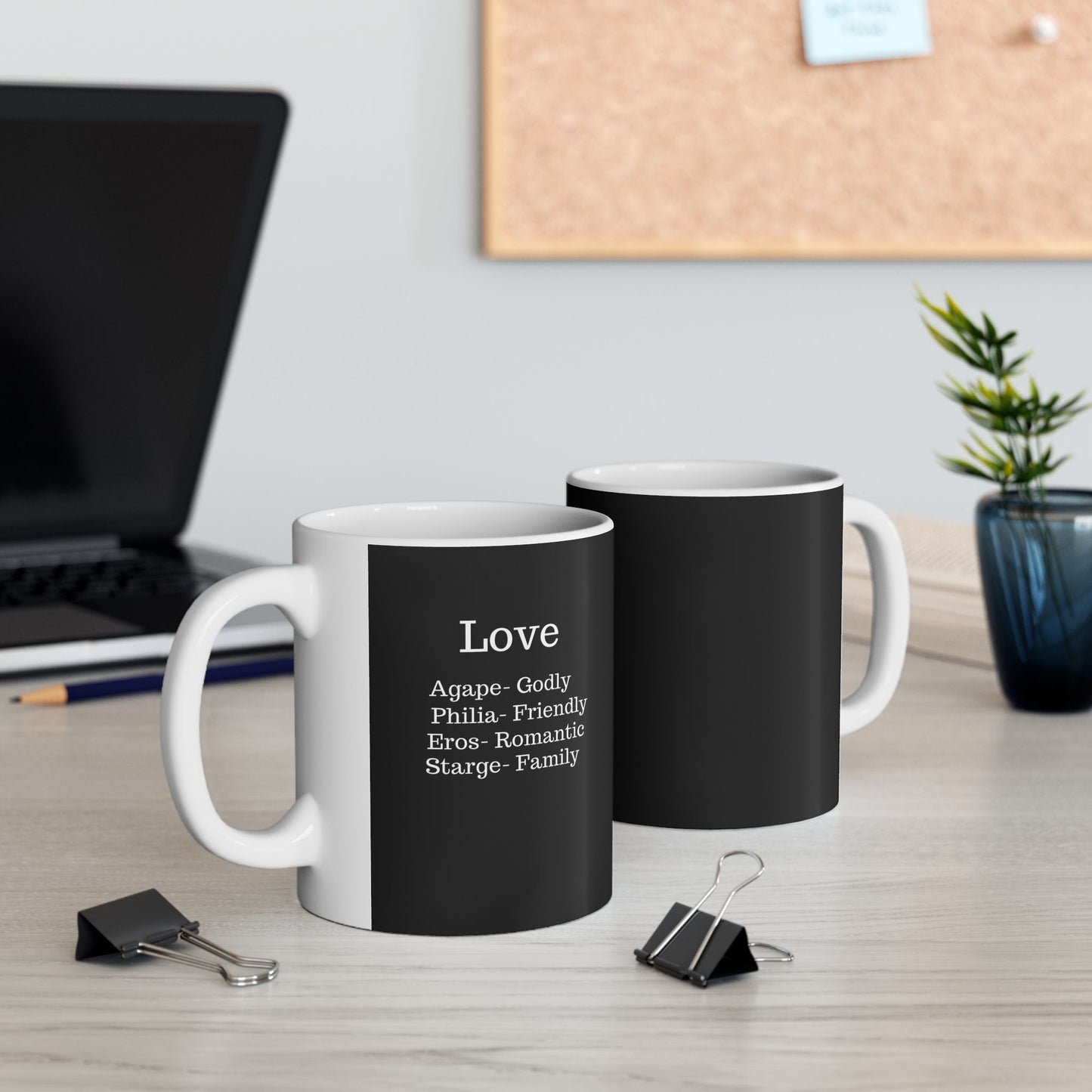 The "Ancient Wisdom" Love Definition Mug – A Sincere Start to Your Day (11oz, 15oz)(Black)