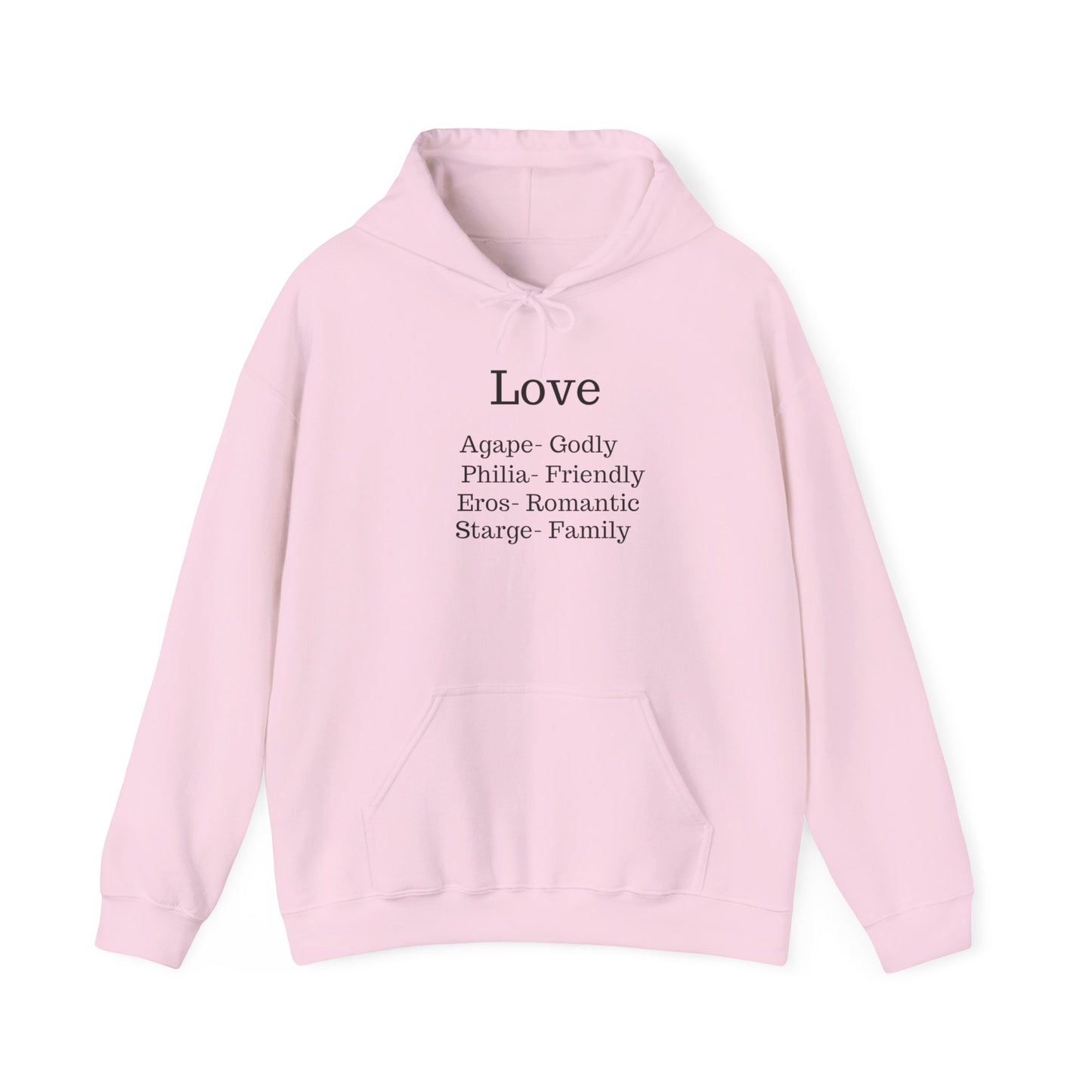The "Language of Love" Aesthetic Hoodie – Soft Pink Heart Graphic