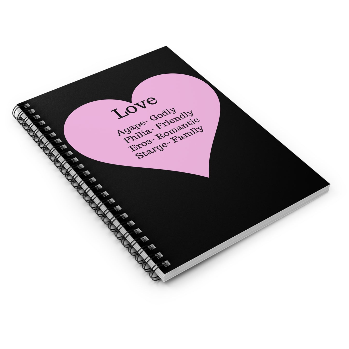 The "Language of the Heart" Notebook – Ruled Journal for Every Thought (Black)