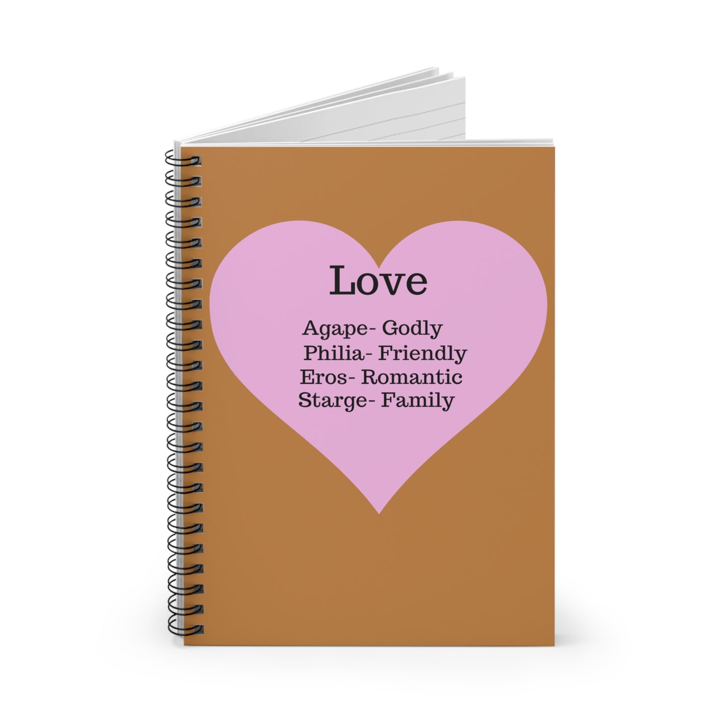 The "Language of the Heart" Notebook – Ruled Journal for Every Thought (Light brown)