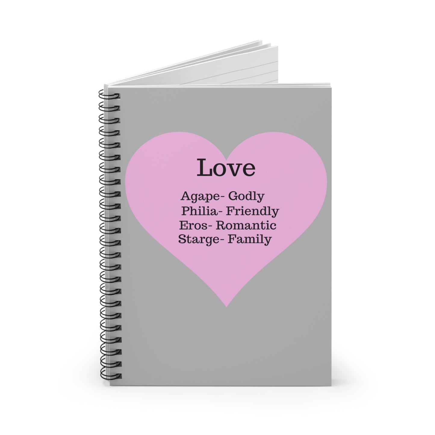 The "Language of the Heart" Notebook – Ruled Journal for Every Thought (Light grey)