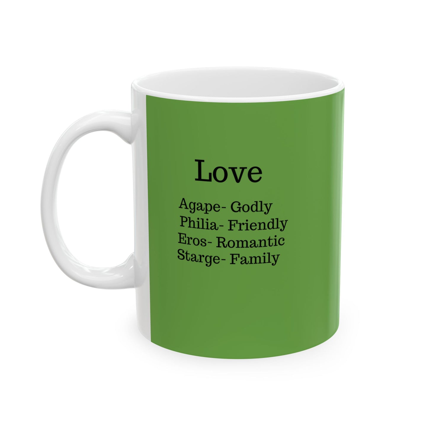The "Ancient Wisdom" Love Definition Mug – A Sincere Start to Your Day (11oz, 15oz)(Green)